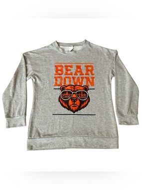 Chicago Bears Bear Down Sweatshirt Adult Small Gray NFL Digiprint Apparel